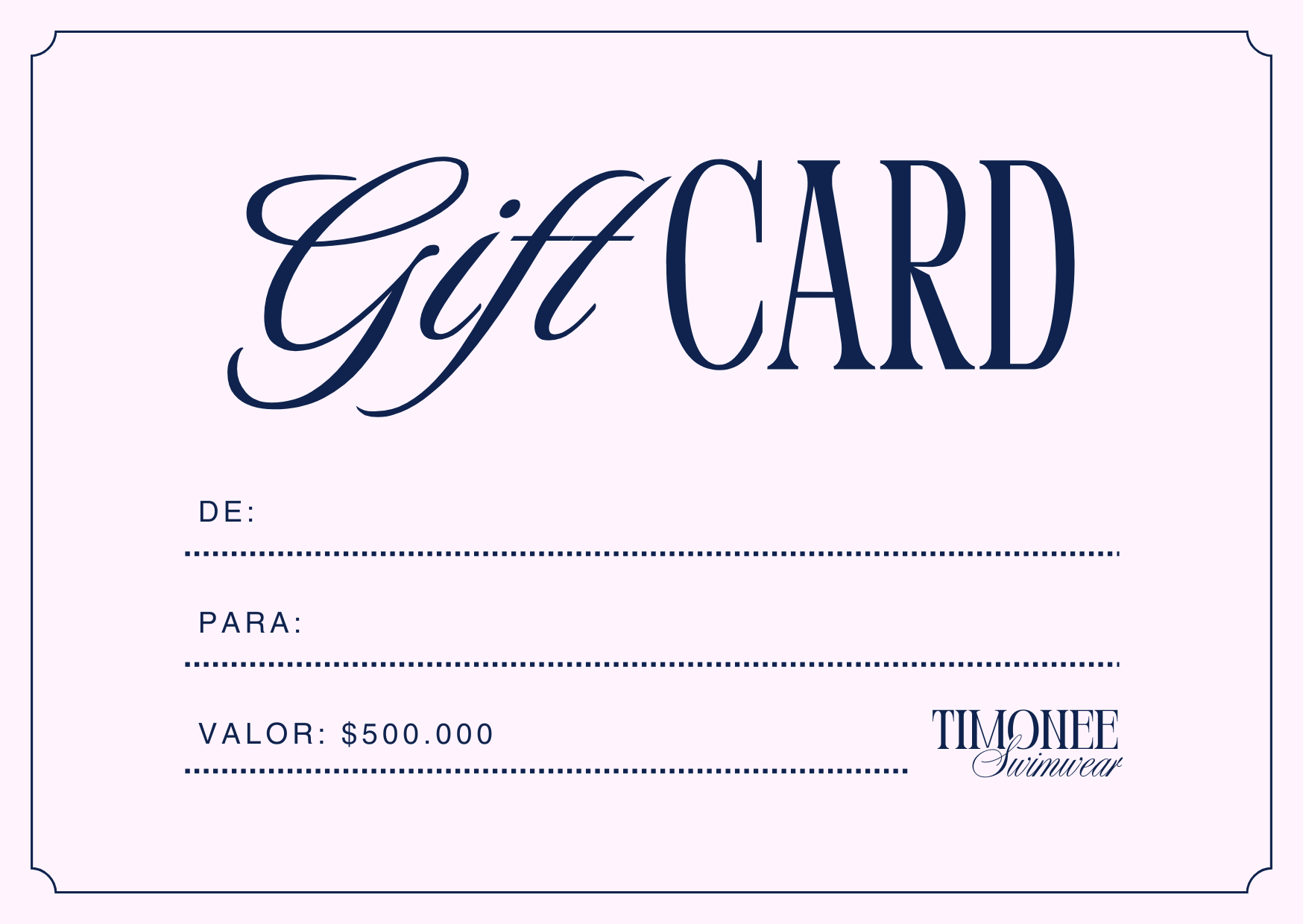 TARJETA DE REGALO